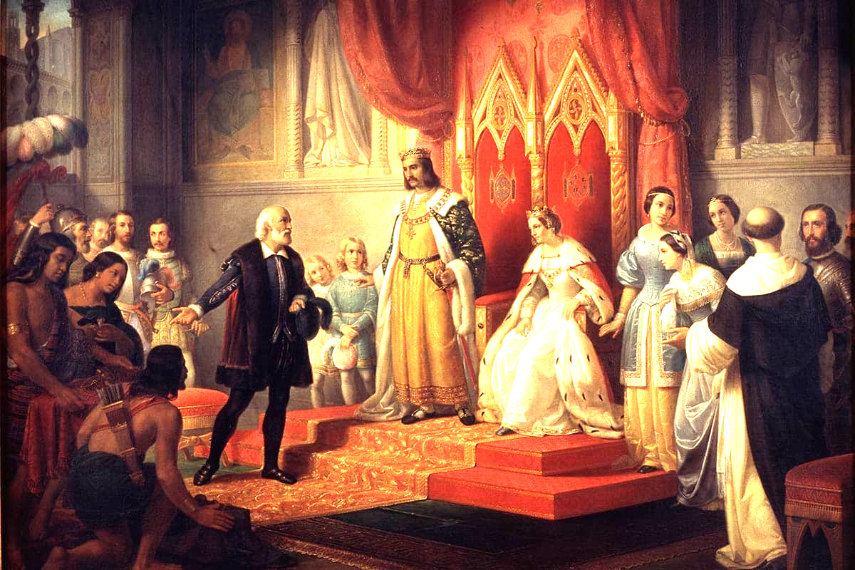 Columbus at the Court of the Catholic Monarchs by Juan Cordero, 1850