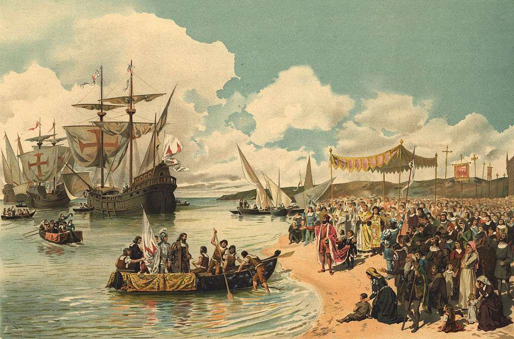 Vasco da Gama Leaving the Port of Lisbon by Alfredo Roque Gameiro, 1900